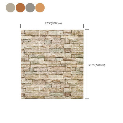 Skorter | Country House Wall Shelf 3D Brick Living Room Wall Panel Set of 2