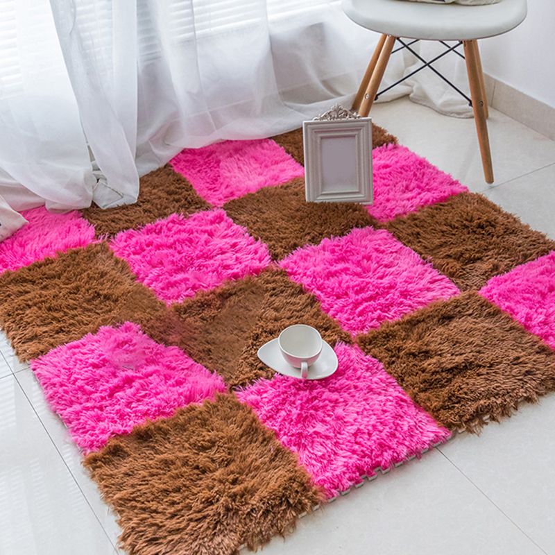 Skorter | Basic carpet tiles solid color long pile square bedroom carpet tiles