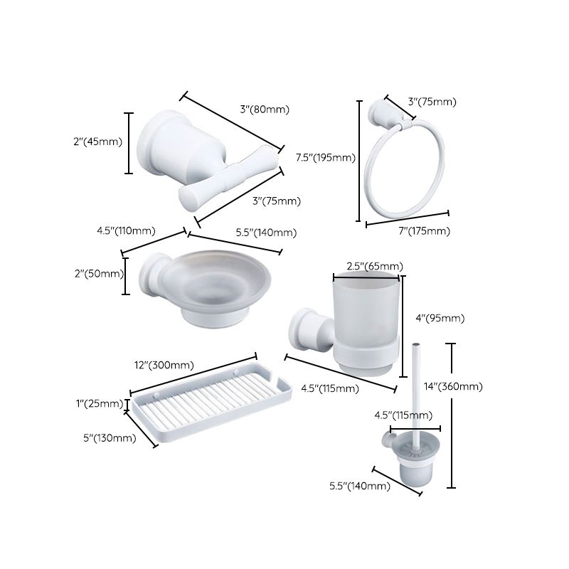 Skorter | Contemporary white bathroom accessories as a single piece or in a set