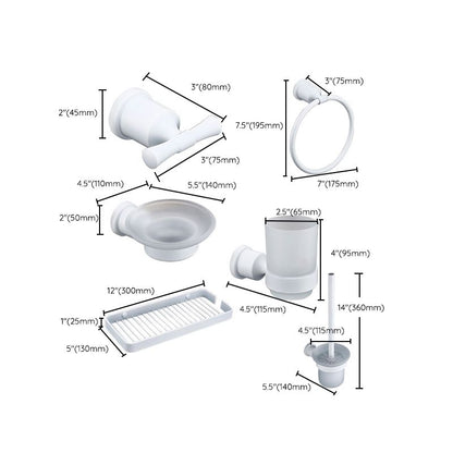 Skorter | Contemporary white bathroom accessories as a single piece or in a set