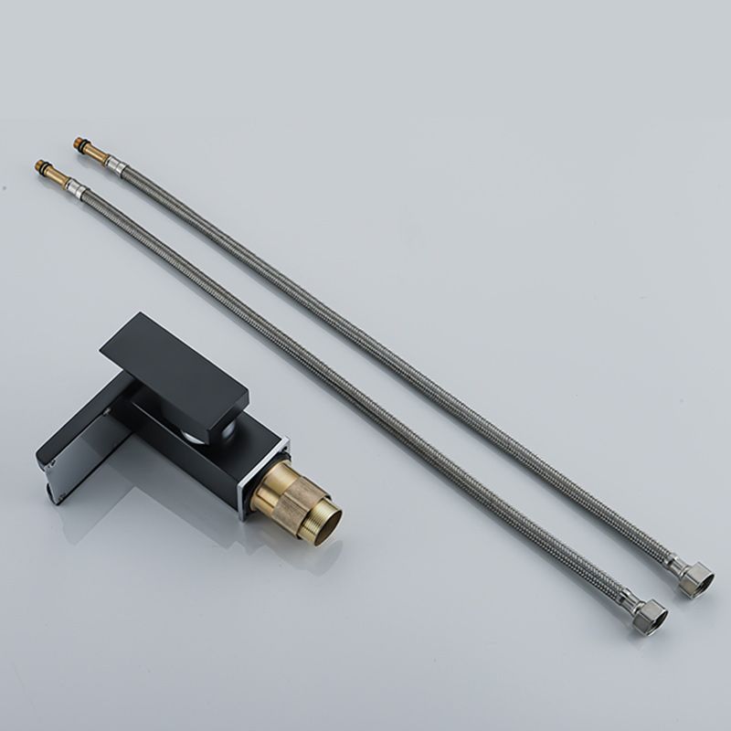 Skorter | Waterfall basin mixer tap square lever handle with LED three-color light