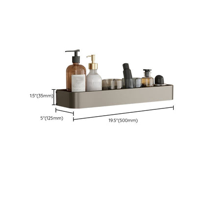 Skorter | Contemporary Aluminum Bathroom Accessory Set Grey Bath Shelf