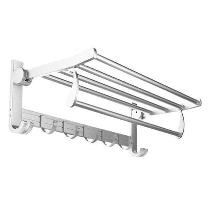 Skorter | Chrome/Black Classic Bathroom Accessories Set Modern Bath Shelf/Towel Bar & Paper Holder