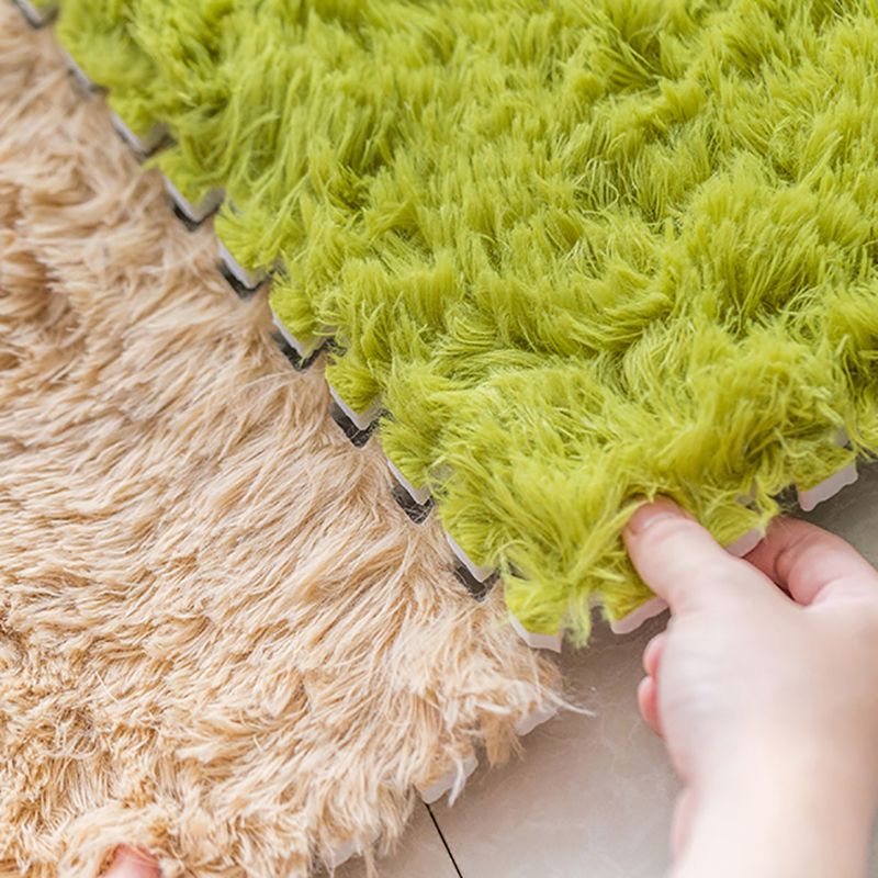 Skorter | Basic carpet tiles solid color long pile square bedroom carpet tiles