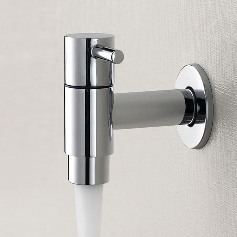 Skorter | Contemporary Wall-Mounted Bathroom Faucet Single Hole Low Arc Solid Brass Circular Faucet