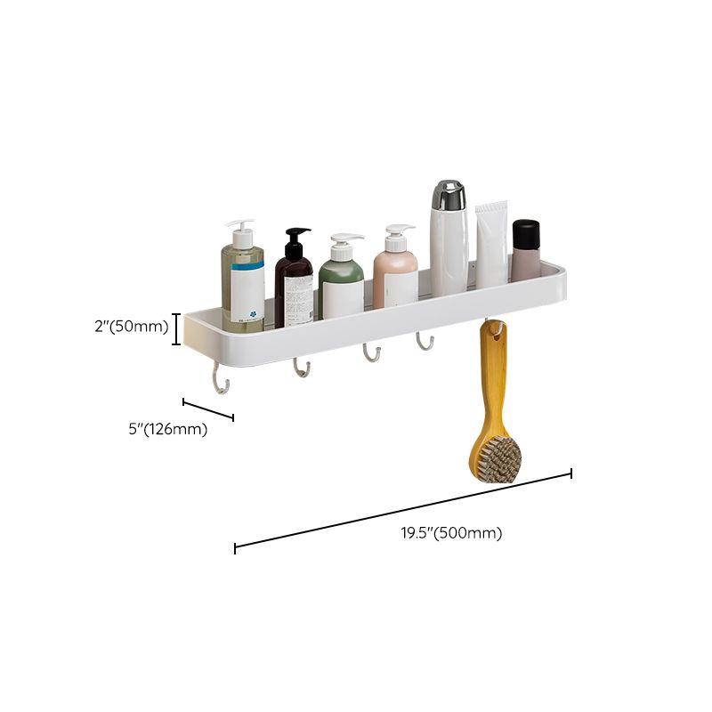Skorter | Contemporary Bathroom Accessory Set Metal Bathroom Shelf in White