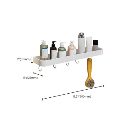 Skorter | Contemporary Bathroom Accessory Set Metal Bathroom Shelf in White