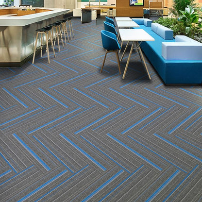 Skorter | Dark Color Level Loop Carpet Tile Non-Slip Self-Adhesive Indoor Office Carpet Tiles