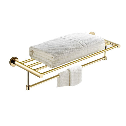 Skorter | 4 Pieces Traditional Bathroom Accessory Set Brass Bathroom Set in Matte Gold