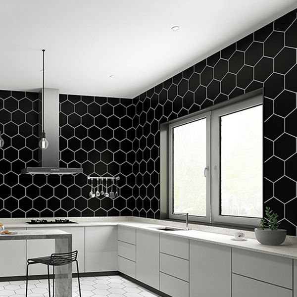 Skorter | Bathroom Wall Floor Tile Waterproof Geometric Pattern Floor Wallpaper