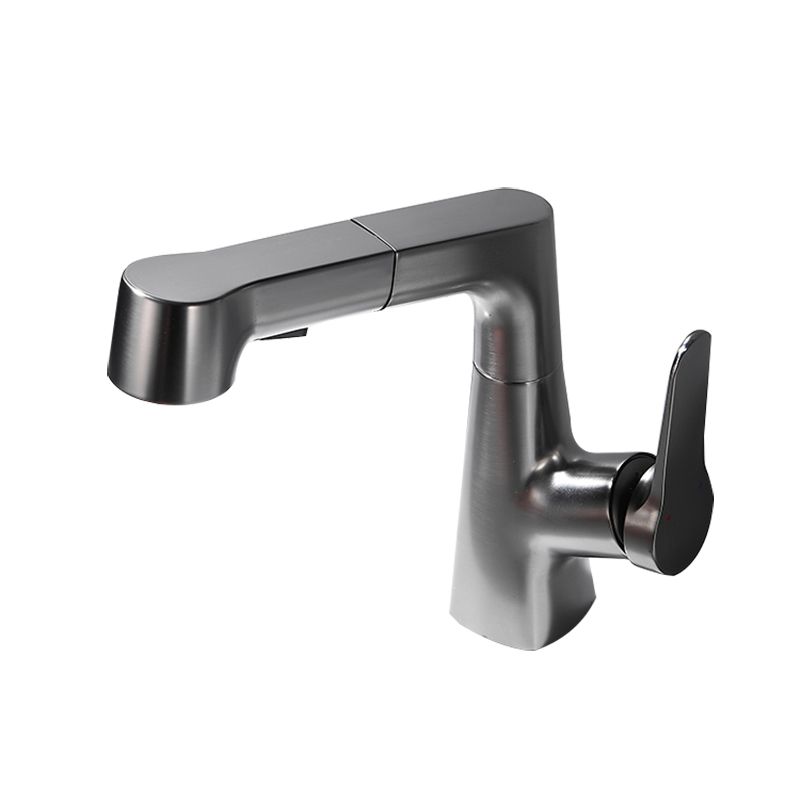 Skorter | Bathroom vessel faucet high arc three-way spout single-handle faucet with pull-out sprayer