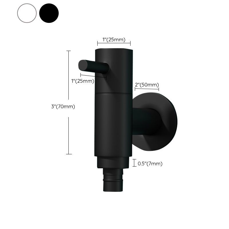 Skorter | Contemporary Wall-Mounted Bathroom Faucet Single Hole Solid Brass Round Faucet