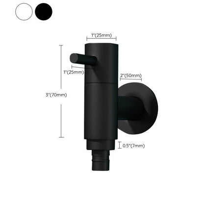 Skorter | Contemporary Wall-Mounted Bathroom Faucet Single Hole Solid Brass Round Faucet