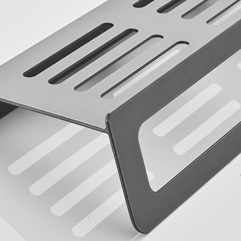 Skorter | 7-piece Bathroom Hardware Set Matte Black/Grey with Bath Shelf/Towel Holder/Bath Towel Hook