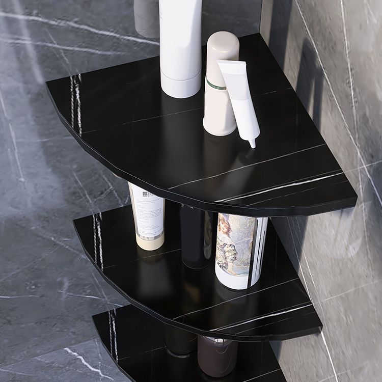 Skorter | 3-piece modern bathroom accessory set marble and metal bathroom shelf