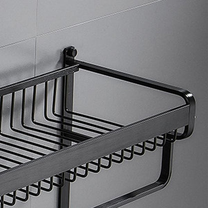 Skorter | Black / Silver Bathroom Accessories Aluminium Hardware Set Bathroom Shelf
