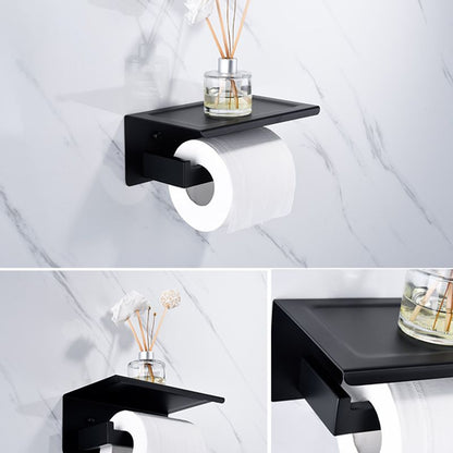 Skorter | 5-piece Modernism Bathroom Accessory Set in Matte Black Stainless Steel