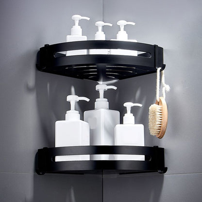 Skorter | Black Bathroom Set Modern 1/2/3 - Piece Anti-Rust Bathroom Rack