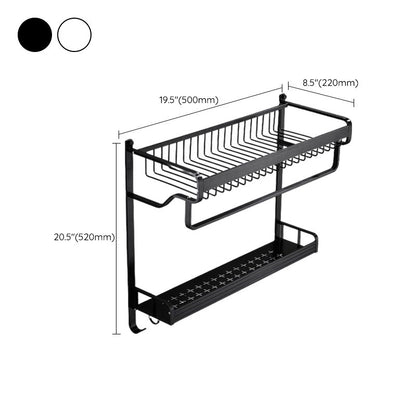 Skorter | Black / Silver Bathroom Accessories Aluminium Hardware Set Bathroom Shelf