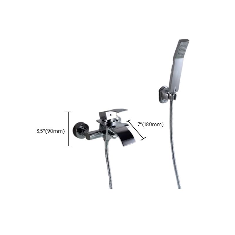 Skorter | Bathroom Bathtub Pull-Out Wall-Mounted Hand Shower Fixed Bathtub Faucet