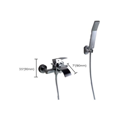 Skorter | Bathroom Bathtub Pull-Out Wall-Mounted Hand Shower Fixed Bathtub Faucet