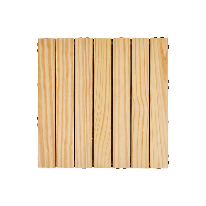 Skorter | 7-Slat Square Wood Terrace Tiles Laying Pattern Outdoor Terrace Tiles