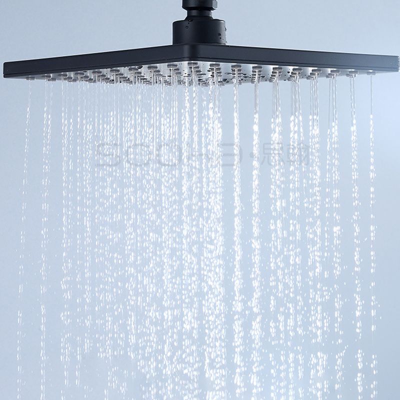 Skorter | Black Square Fixed Shower Head Modern Style Wall Mounted Shower Head