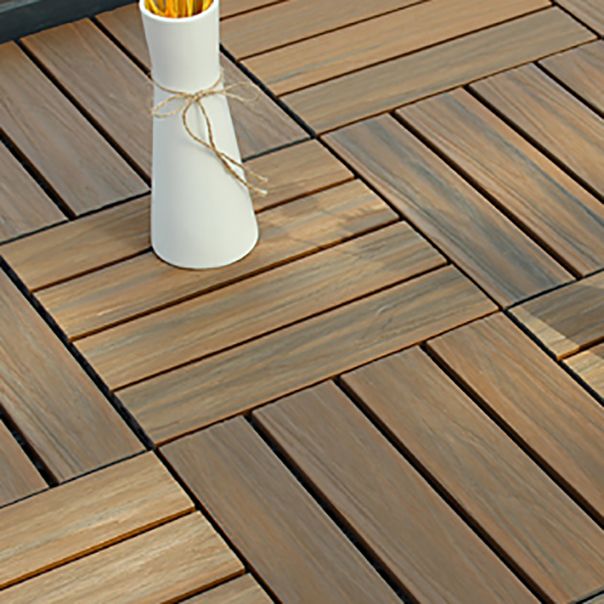 Skorter | Deck Plank drilled hardwood tiles exterior flooring