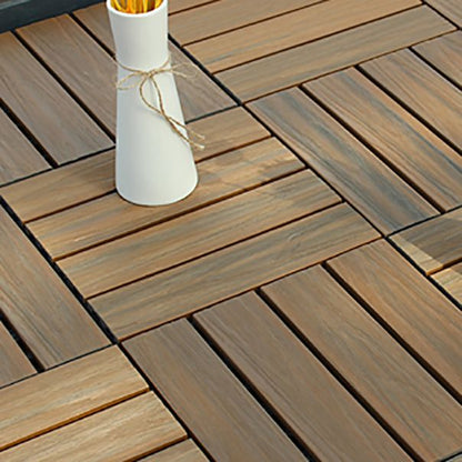 Skorter | Deck Plank drilled hardwood tiles exterior flooring