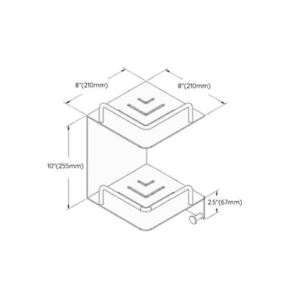 Skorter | Black 6-piece Bathroom Accessory Set Modern Shower Curtain Rod / Bathrobe Hooks and Towel Bar