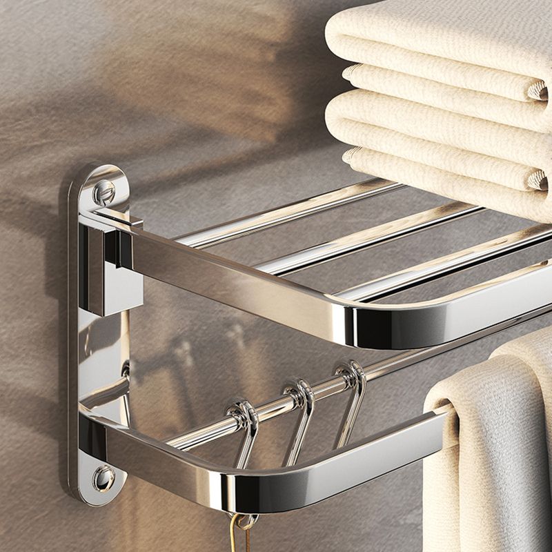 Skorter | Chrome Modern Bathroom Hardware Set Stainless Steel Towel Hook/Towel Bar & Bath Shelf