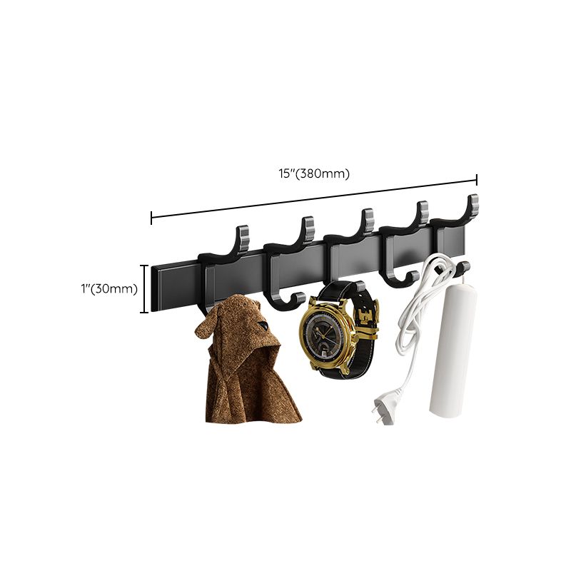 Skorter | Black Aluminum Bathroom Accessory Set Modern Bathroom Shelf / Towel Bar & Paper Holder