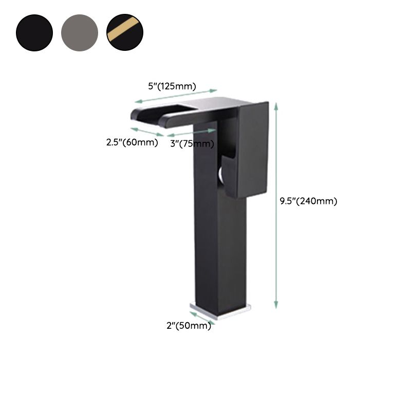Skorter | Basin Waterfall Outlet Single Lever Tap with LED Light