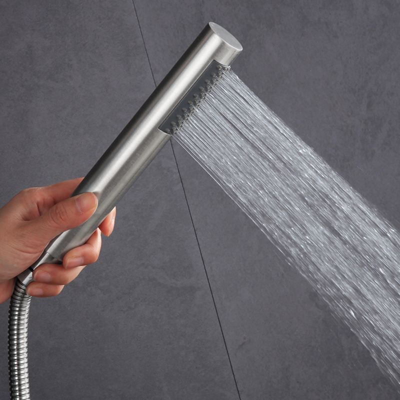 Skorter | Cylindrical Hand Shower with Self-Cleaning Stainless Steel Wall Shower Head