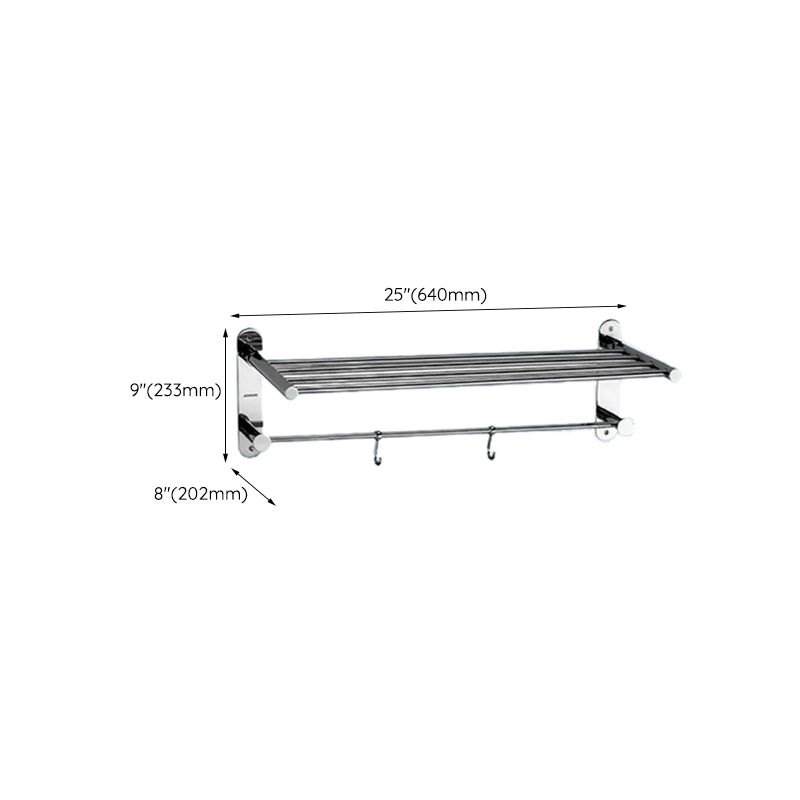 Skorter | Contemporary bathroom accessory set made of aluminum with towel holder/bath shelf