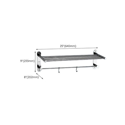 Skorter | Contemporary bathroom accessory set made of aluminum with towel holder/bath shelf