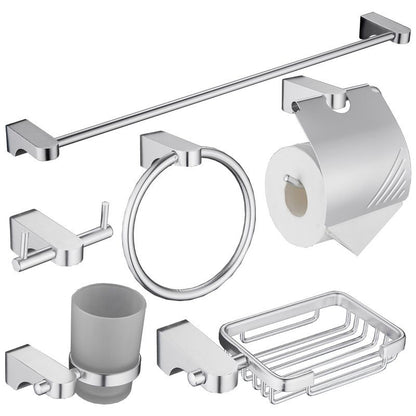Skorter | 6-piece chrome bathroom accessory as a single item or as a set with towel ring bar