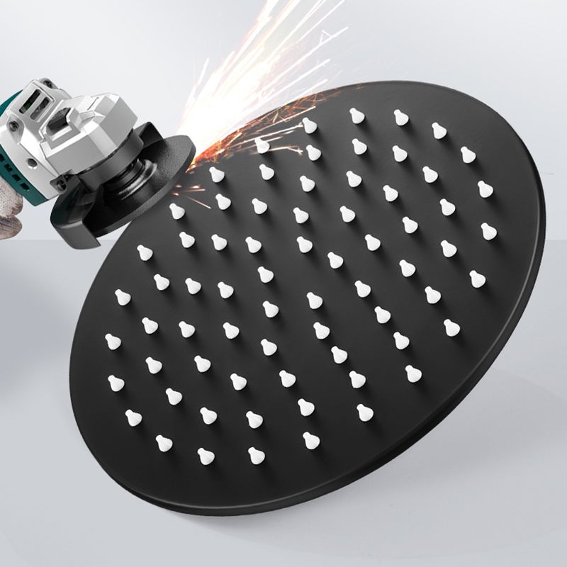 Skorter | Black round fixed shower head Modern design wall-mounted shower head