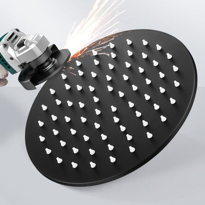 Skorter | Black round fixed shower head Modern design wall-mounted shower head