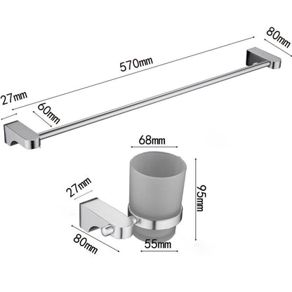 Skorter | 6-piece chrome bathroom accessory as a single item or as a set with towel ring bar