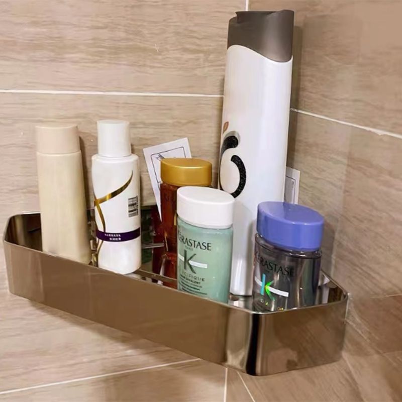 Skorter | 2-piece stainless steel bathroom accessory set 30 cm W triangular bathroom shelf