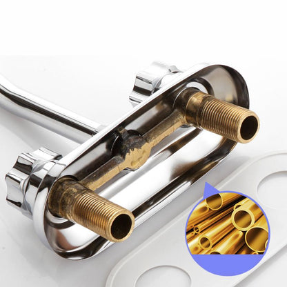Skorter | 2-Handle Brass Bathroom Faucet Modern High Arc Central Valve