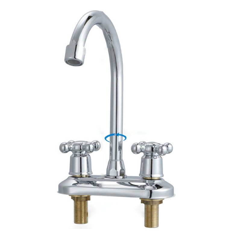 Skorter | Button handle central faucet Contemporary design sink faucet 2-hole faucet for the bathroom