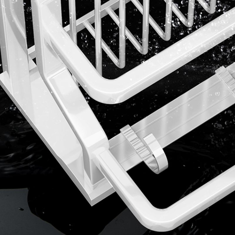 Skorter | Contemporary bathroom accessory set made of matte stainless steel-aluminum with bathrobe hook/bath shelf