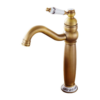 Skorter | Round Basin Faucet Bathroom Faucet Single Lever High Arc Basin Faucet