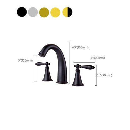 Skorter | Traditional Roman Bathtub Faucet Set Copper Fixed Deck Mount with Handles