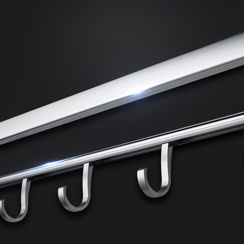 Skorter | Contemporary bathroom accessory set made of aluminum with towel holder/bath shelf