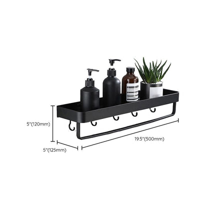 Skorter | Contemporary Bathroom Accessory Set Black Surface Bathrobe Hook/Towel Ring Bar