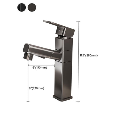 Skorter | Bathroom vessel faucet high arc three-way spout single-handle faucet with pull-out sprayer