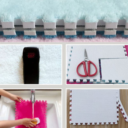 Skorter | Color-Fading-Resistant Carpet Tile Solid Interlocking Carpet Tile